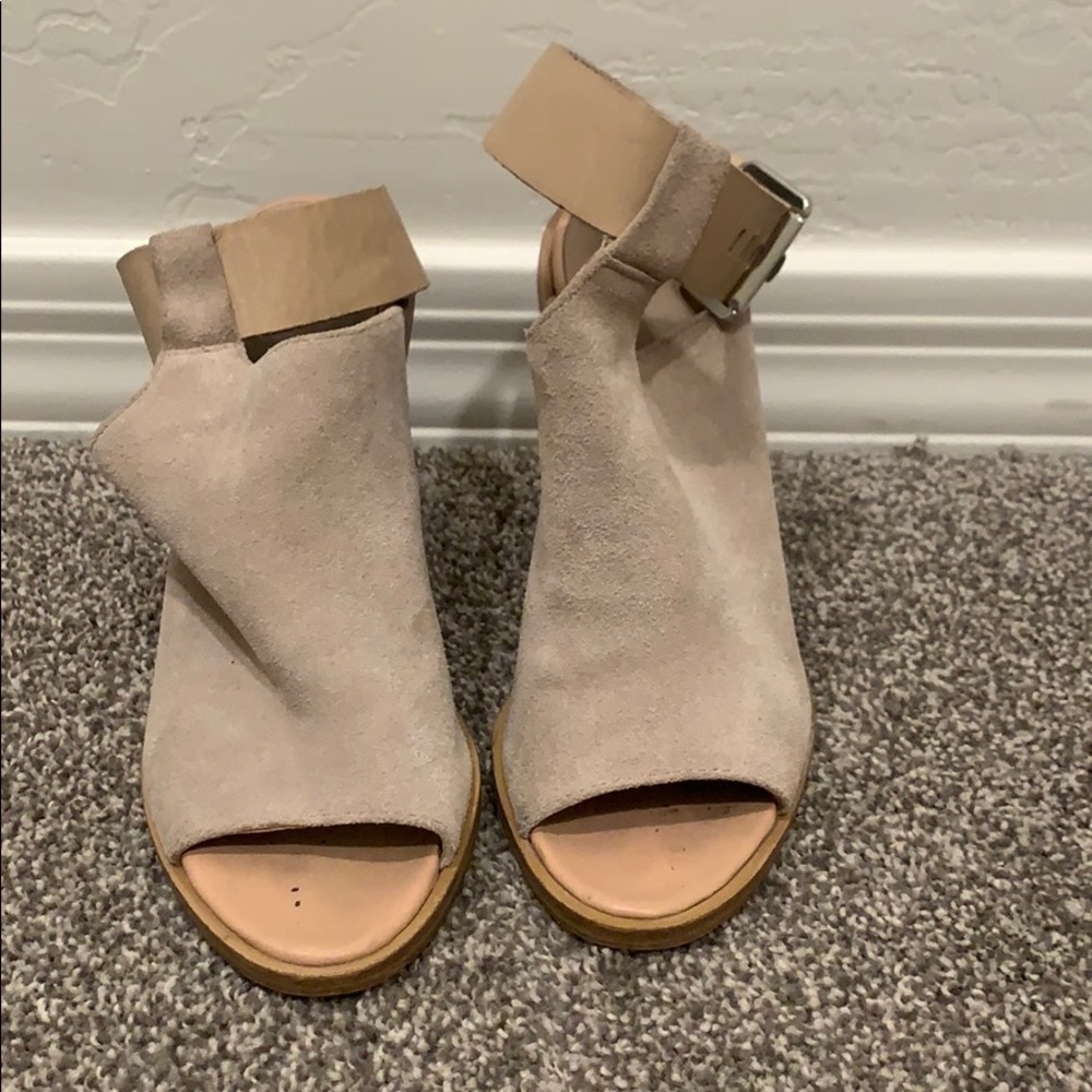 Sand Color Marc Fisher Open Ankle Booties - image 2